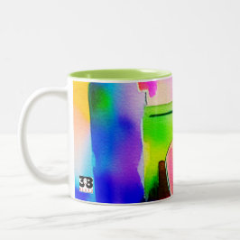 Taza Bicolor Mujer con agua hermosa