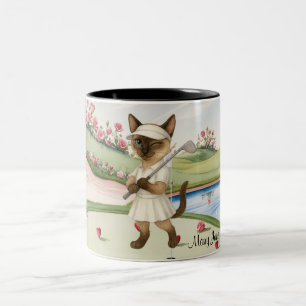 Taza Bicolor Mujer con tema de golfista Despedida de soltera No