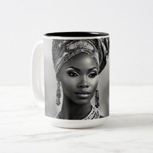 Taza Bicolor Mujer hermosa africana