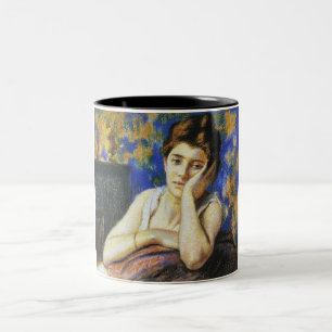 Taza Bicolor Mujer inclinada en la presidencia
