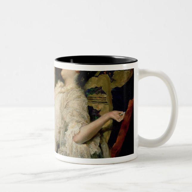 Taza Bicolor Mujer joven que fuma, 1894 (Derecha)