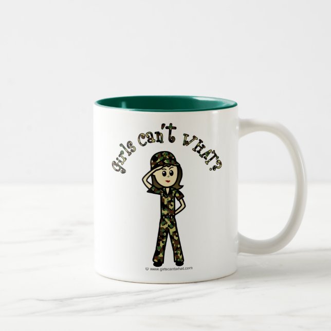 Taza Bicolor Mujer militar ligera (Derecha)