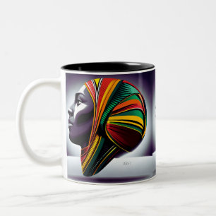 Taza Bicolor Mujer negra segura