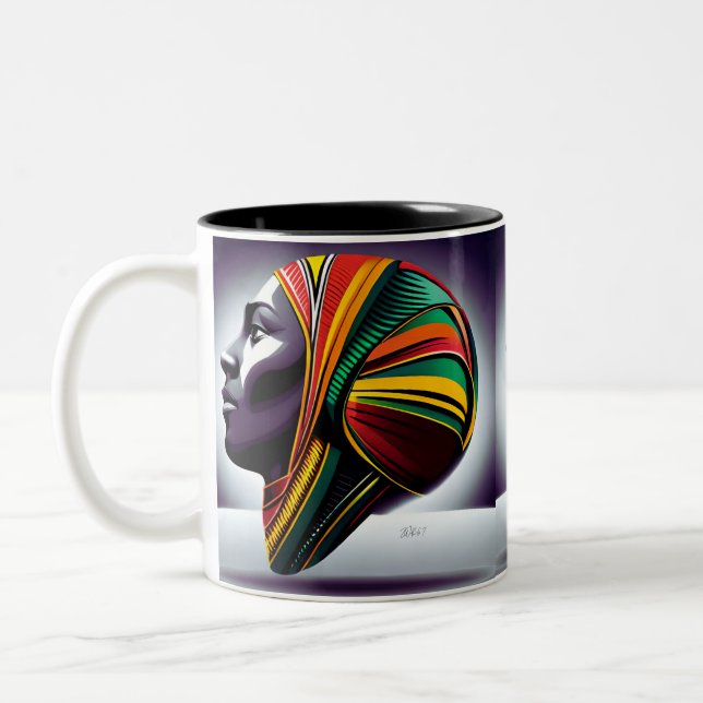 Taza Bicolor Mujer negra segura (Izquierda)