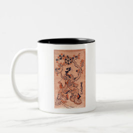 Taza Bicolor Mujer ventilado dibujando Dekishima Hanya sentado