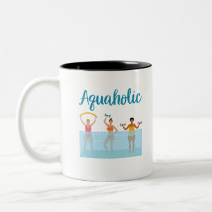 Taza Bicolor Mujeres acuáticas acuáticas aeróbicas acuáticas