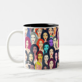 Taza Bicolor Mujeres hermosas