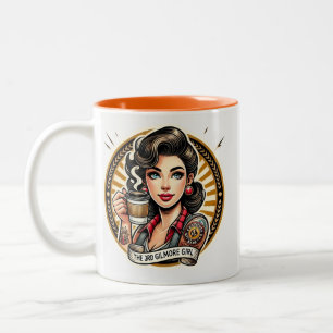 Taza Bicolor Mujeres hermosas y fuertes que aman el café