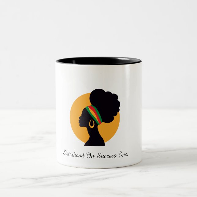 Taza Bicolor Mujeres Negras Reflexionando (Centro)