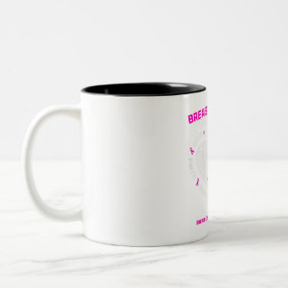 Taza Bicolor Mujeres sobrevivientes de cáncer de mama rosado ob