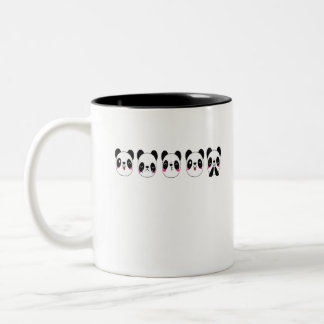 Taza Bicolor multicaras de panda