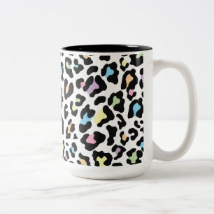Taza Bicolor Múltiples colores de impresión de leopardo