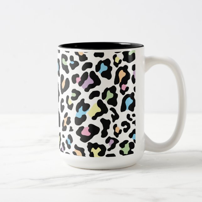 Taza Bicolor Múltiples colores de impresión de leopardo (Derecha)