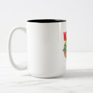 Taza Bicolor Mundo – Diseño de Globo de Aventura de Viaje