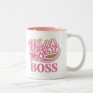 Taza Bicolor Mundos rosados lindos mejor Boss