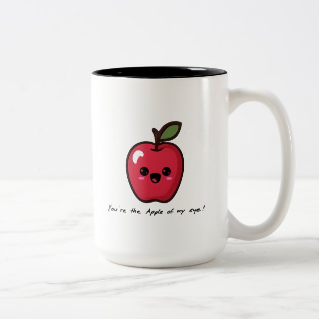 Taza Bicolor Muñeca de fruta de Apple Adorable (Derecha)