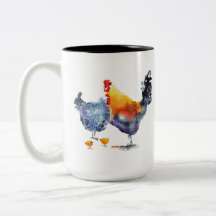 Taza Bicolor Muñeca de gallo