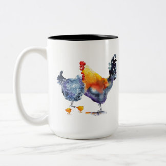 Taza Bicolor Muñeca de gallo
