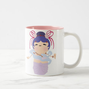 Taza Bicolor Muñeca japonesa del ángel