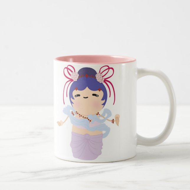 Taza Bicolor Muñeca japonesa del ángel (Derecha)
