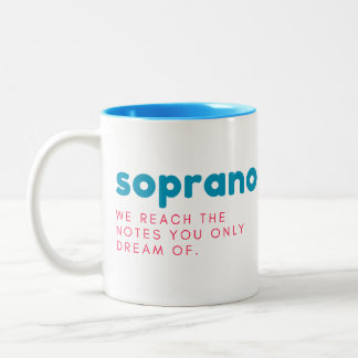 Taza Bicolor Muñeca para regalo de Soprano, tazón de soprano, r