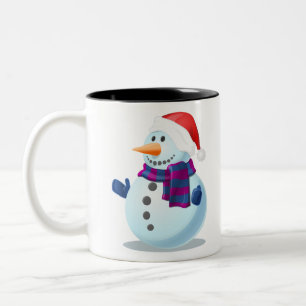 Taza Bicolor muñeco de nieve