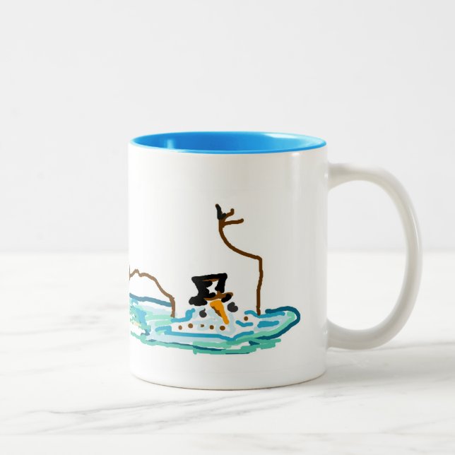 Taza Bicolor Muñeco de nieve de la Florida (Derecha)