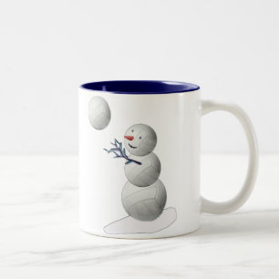 Taza Bicolor Muñeco de nieve del voleibol