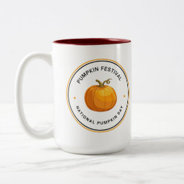 Taza Bicolor Muñecos del festival de calabaza
