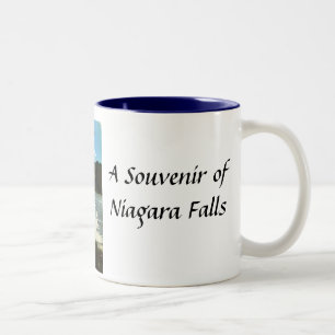 Taza Bicolor Muñoz de recuerdo de las cataratas del Niágara