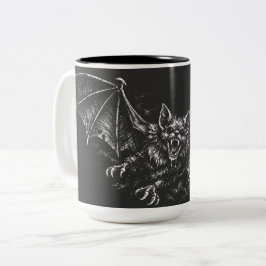 Taza Bicolor Murciélago en Picada - por BurnsInHell