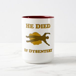 Taza Bicolor Murió De Disentery Notebook