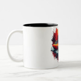Taza Bicolor Muscle Car Burnout Mug