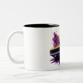 Taza Bicolor Muscle Car Graffiti Mug
