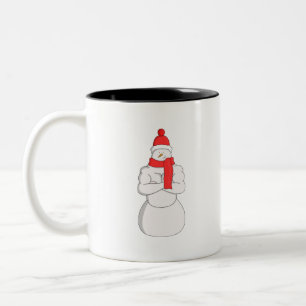 Taza Bicolor Muscle Snowman