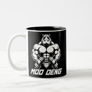 Taza Bicolor Músculo Hippo Moo Deng