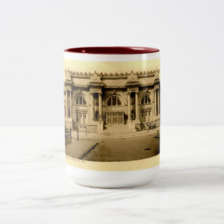 Taza Bicolor Museo de arte metropolitano, vintage de Nueva York