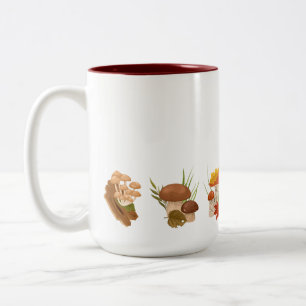 Taza Bicolor Mushroom Mug