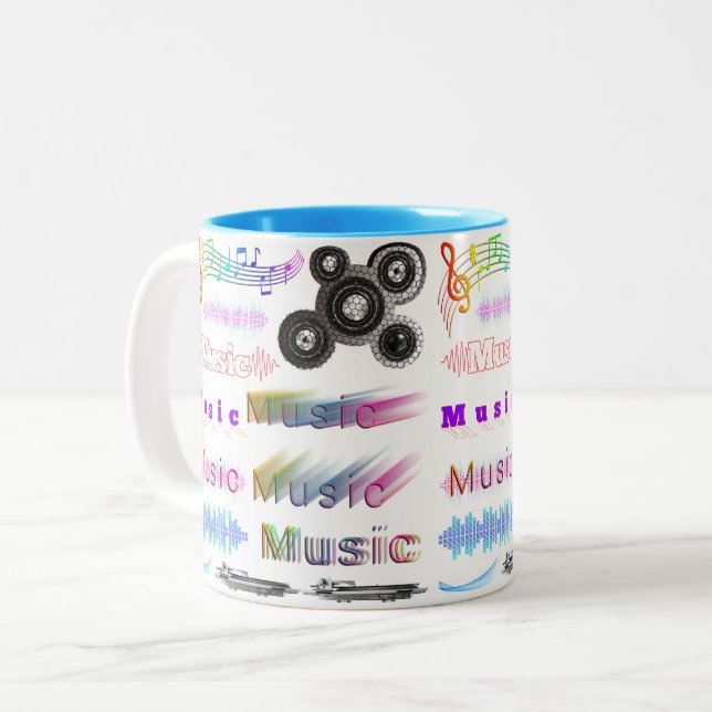 Taza Bicolor Música (Anverso izquierdo)