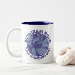Taza Bicolor Música Bluegrass Músicos de verdad sólo jugadores 