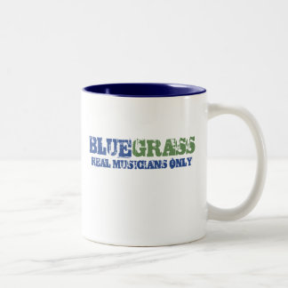 Taza Bicolor Música de Bluegrass Real: solo texto duro