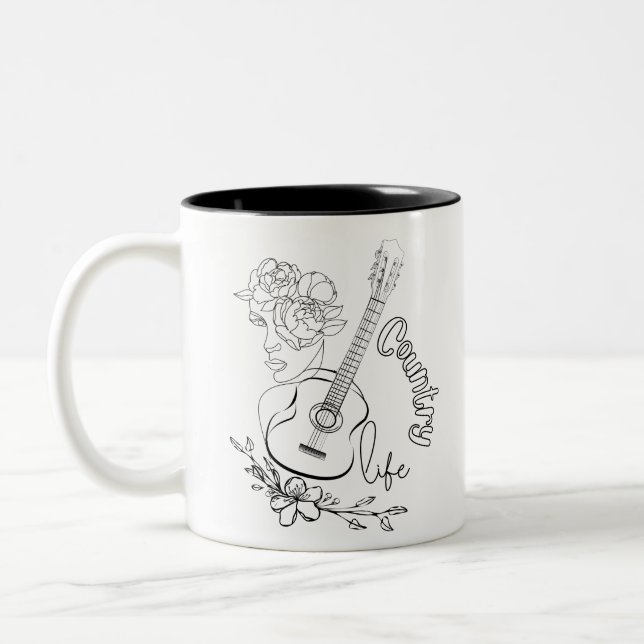 Taza Bicolor Música de campo (Izquierda)