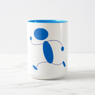 Taza Bicolor Música para el café del Hombre del Palo Corriendo