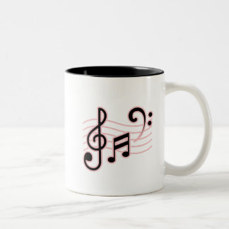 Taza Bicolor Musical Note Mug