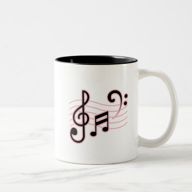 Taza Bicolor Musical Note Mug (Derecha)