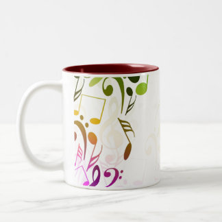 Taza Bicolor Musical Notes Mug