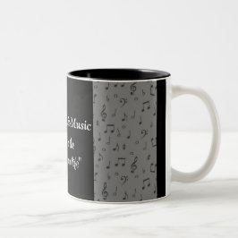 Taza Bicolor MusicNoteMug-personalizar cualquier color