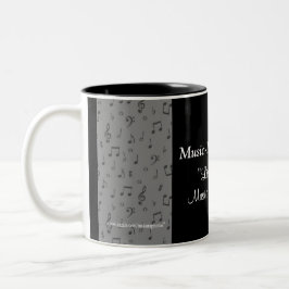 Taza Bicolor MusicNoteMug-personalizar cualquier color