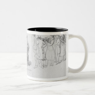 Taza Bicolor Músicos de la calle de Londres, c.1820-30