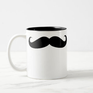 Taza Bicolor Mustache Café Bebida Mug